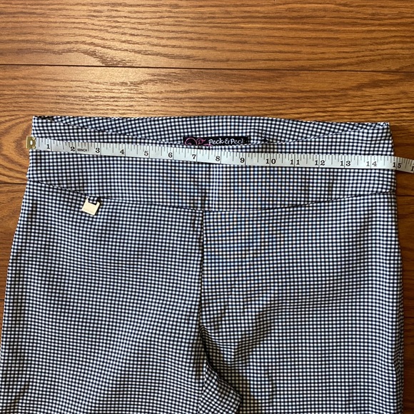 Peck&Peck women’s tummy control pants black white small checkered print sz 4 - Picture 2 of 8